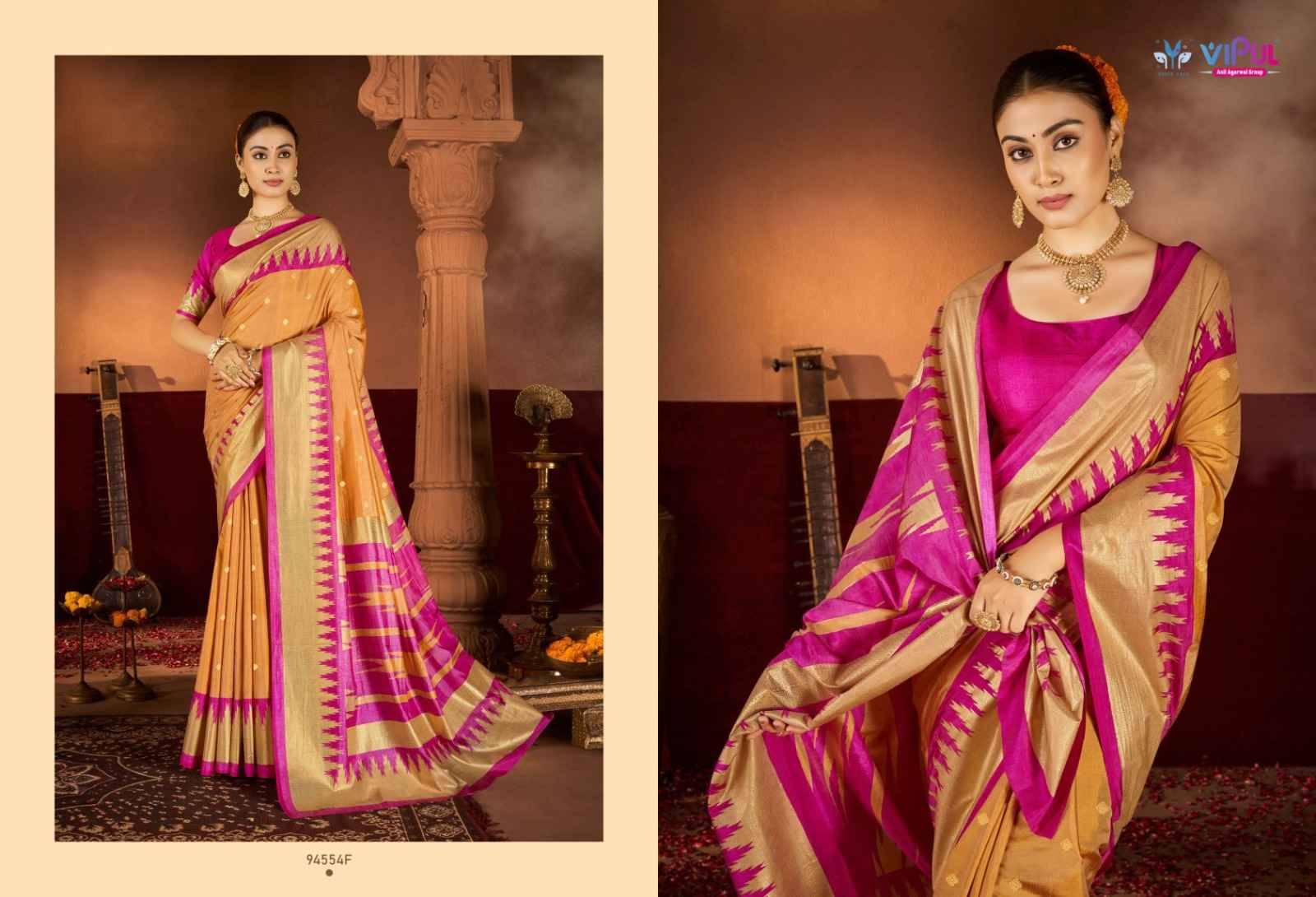 Chhaya silk 94554 Series By Vipul Fashion Indian Traditional Wear Collection Beautiful Stylish Fancy Colorful Party Wear & Occasional Wear Weightless Sarees At Wholesale Price
